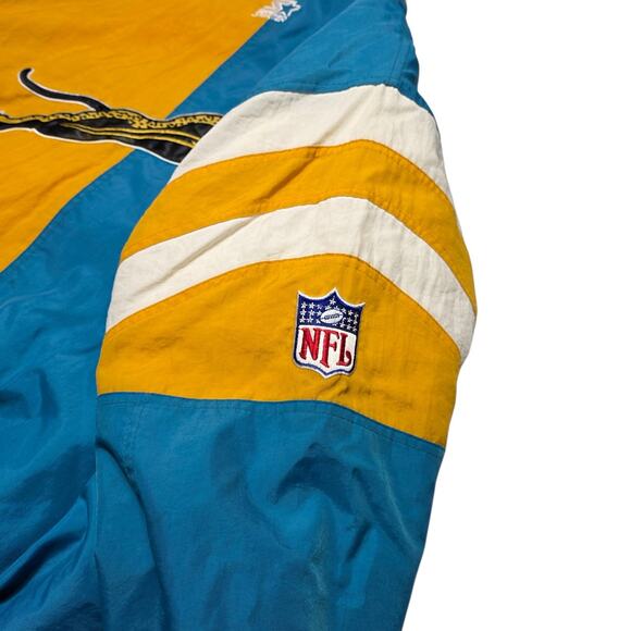 Vintage Jacksonville Jaguars Starter Puffer Jacket Original Logo Men's Large 90s - Picture 5 of 11